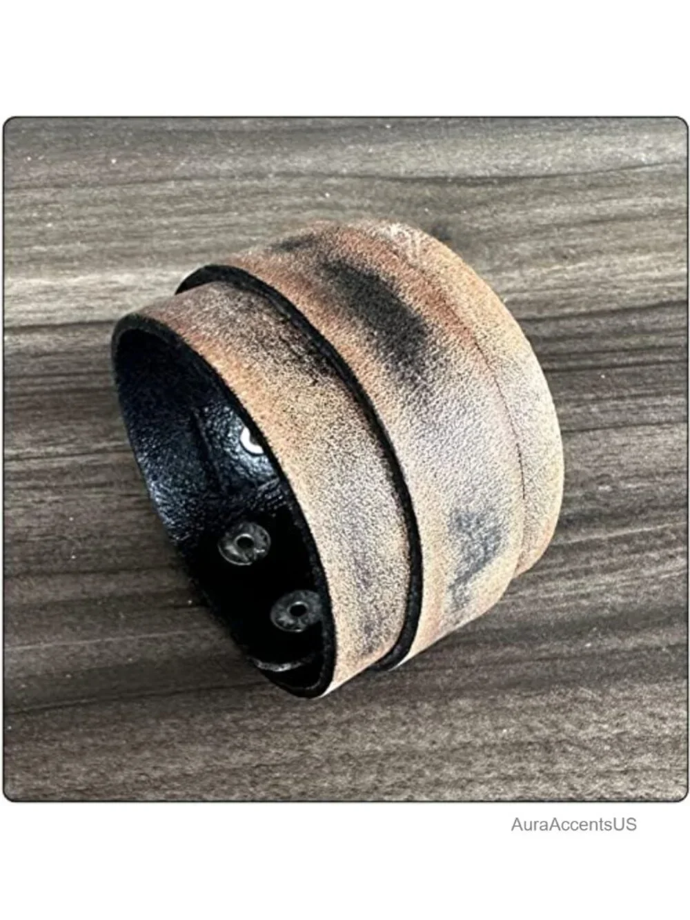 Wide Leather Cuff Bracelet Punk Vintage Gothic
